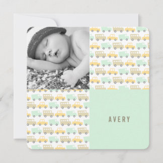 Retro Boys Toys Baby Boy Photo Faire-part de naiss