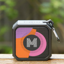 Retro Bright Orange Hot rose violet noir Art