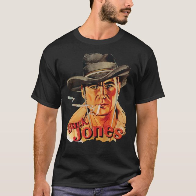 Retro Buck Jones with Cigarette Classic T-Shirt (Devant)