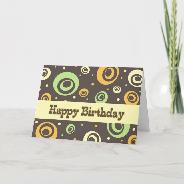 Retro Business De Groupe Carte Anniversaire (Devant)