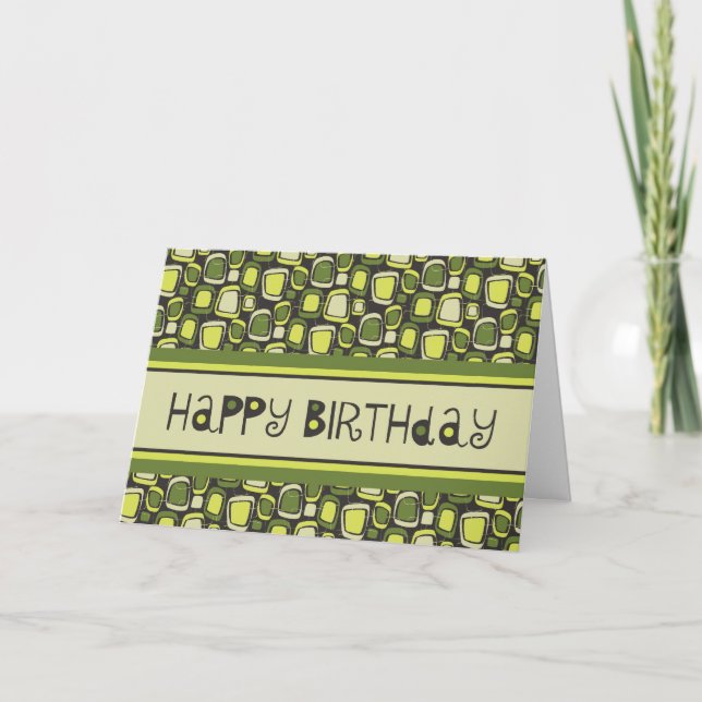 Retro Business De Groupe Carte Anniversaire (Devant)