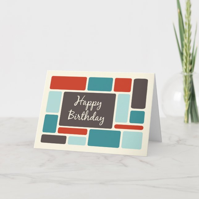 Retro Business De Groupe Carte Anniversaire (Devant)