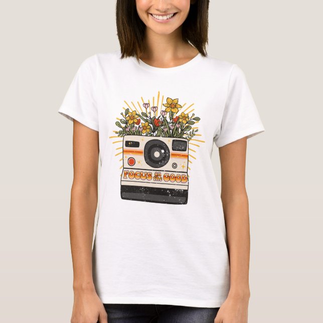 Retro Camera Focus sur le bon T-shirt (Devant)
