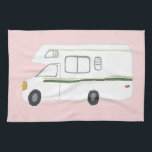 Retro Camper Motorhome RV serviette de cuisine ros<br><div class="desc">Décorez votre cuisine avec cette serviette cool. Fait un grand ménage ou cadeau d'anniversaire! Vous pouvez le customiser et ajouter du texte. Consultez ma boutique pour trouver beaucoup plus de couleurs et de motifs plus des trucs de cuisine assortis!</div>