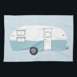 Rétro Camper Trailer bleu serviette de cuisine<br><div class="desc">Décorez votre cuisine avec cette serviette cool. Fait un grand ménage ou cadeau d'anniversaire! Vous pouvez le customiser et ajouter du texte. Consultez ma boutique pour plus de couleurs et de motifs !</div>