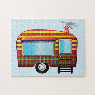 RETRO CAMPER TRAILER JIGSAW PUZZLES