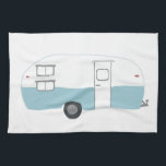 Rétro Camper Trailer serviette de cuisine blanche<br><div class="desc">Décorez votre cuisine avec cette serviette cool. Fait un grand ménage ou cadeau d'anniversaire! Vous pouvez le customiser et ajouter du texte. Consultez ma boutique pour plus de couleurs et de motifs !</div>
