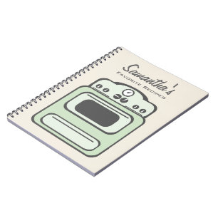 Rétro carnet vert de recette de fourneau