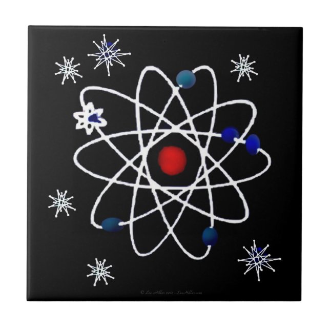 Rétro carreau noir avec impression atomique des an (Devant)