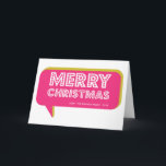 Rétro carte colorée de Joyeux Noël de bulle de la<br><div class="desc">Rétro carte colorée de Joyeux Noël de bulle de la parole</div>