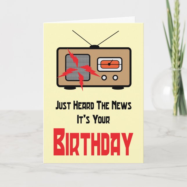 Rétro carte d'anniversaire par radio (Devant)