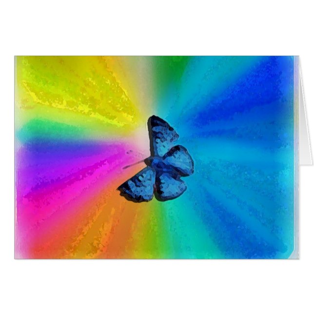 rétro carte d'arc-en-ciel (Devant horizontal)