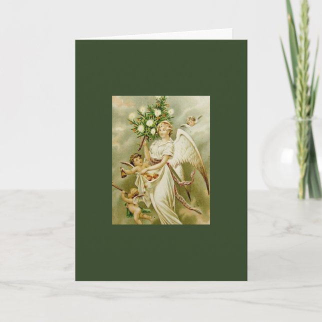 RÉTRO carte de NOËL d'ANGE (Devant)