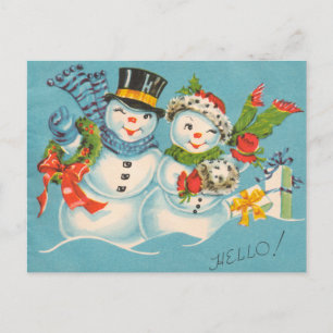 Rétro carte de Noël vintage