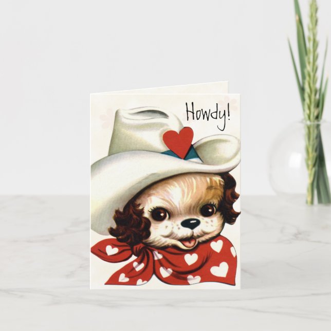 Rétro carte de Valentine pour des enfants (Devant)