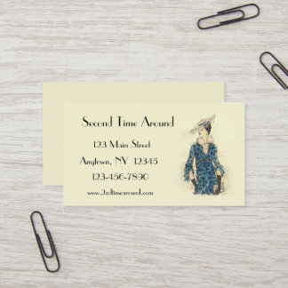 Rétro carte de visite de mode