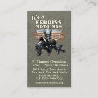 Rétro carte de visite de robot