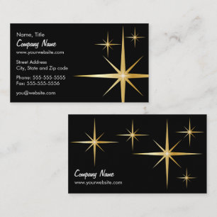 Rétro carte de visite de Starburst - noir