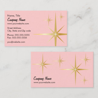 Rétro carte de visite de Starburst - rose