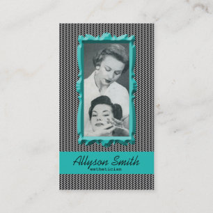 Rétro carte de visite d'Esthetician de