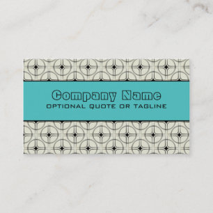 Rétro carte de visite fascinant, turquoise