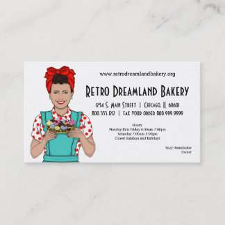 Rétro carte de visite inspiré de boulangerie