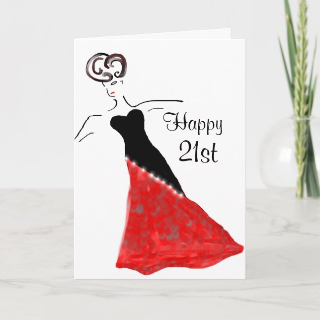 Rétro carte de voeux d'anniversaire de fille de (Devant)