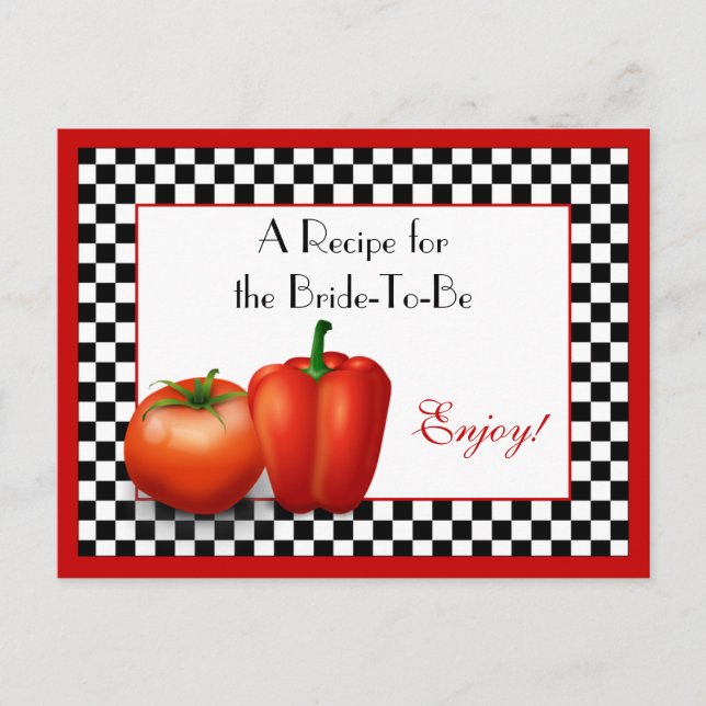 Rétro carte italienne de recette pour que la jeune (Devant)