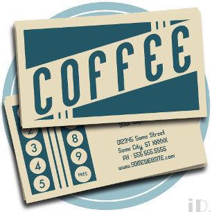 rétro carte perforée de fidélité de café