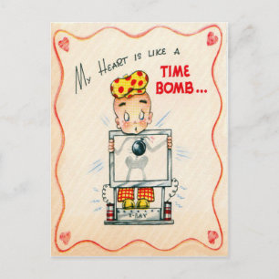 Rétro carte vintage de Valentine de rayon X de