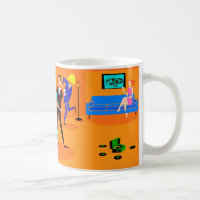 Retro Cartoon Cocktail Party Coffee Mug