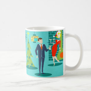 Retro Cartoon de vacances Couple Café Mug