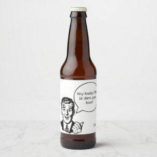 Retro Cartoon Talon Homme Custom Bière Étiquette