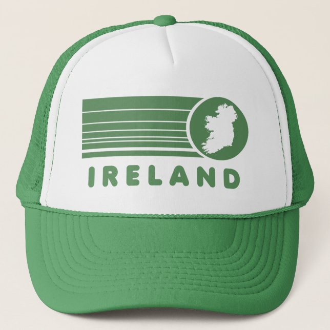 Rétro casquette vert de camionneur de l'Irlande (Devant)