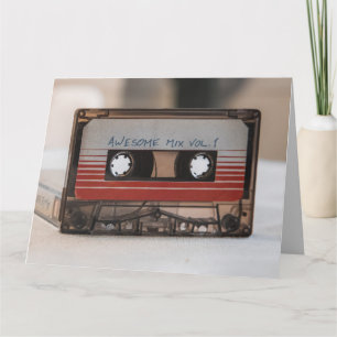 RETRO CASSETTE TAPE CARTES DE SALUT D'ANNIVERSAIRE