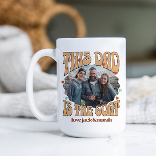 Retro Ce papa est la chèvre Photo 15oz Café Mug