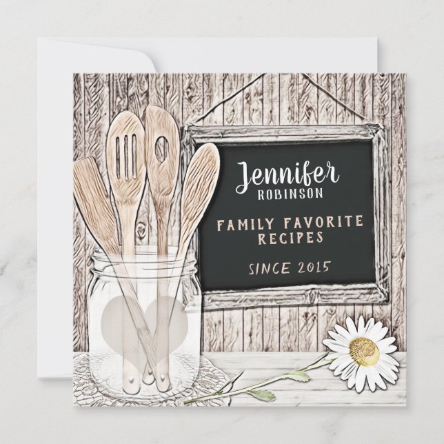 Retro Chalkboard, Mason Jar et Daisy (Devant)