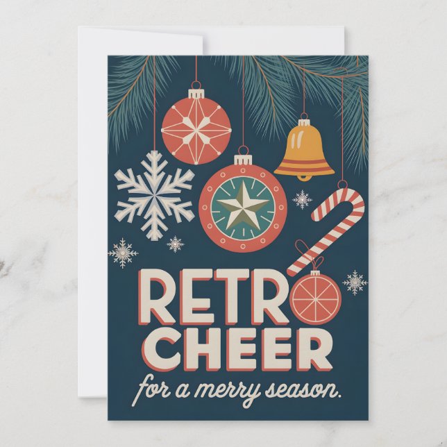 Retro Cheer - Carte de Noël (Devant)
