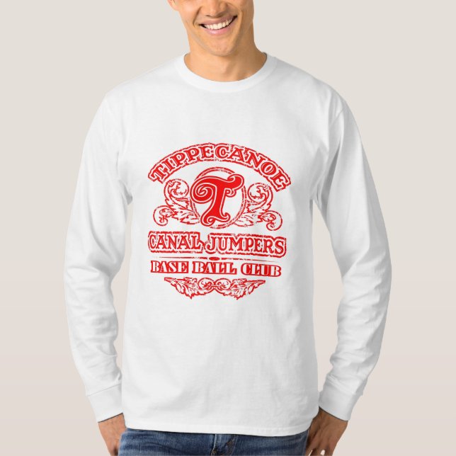 Rétro chemise de logo de T-shirt (longtemps gainé) (Devant)