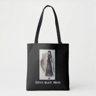 Retro Chic Goth Little Robe Noire Sac fourre-tout