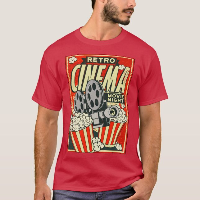Retro CINEMA : T-shirt de la nuit du film (Devant)