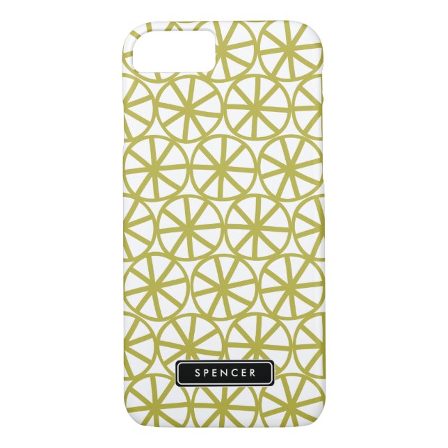 Retro Citrus Motif Personnalisé iPhone 7 Coque (Dos)