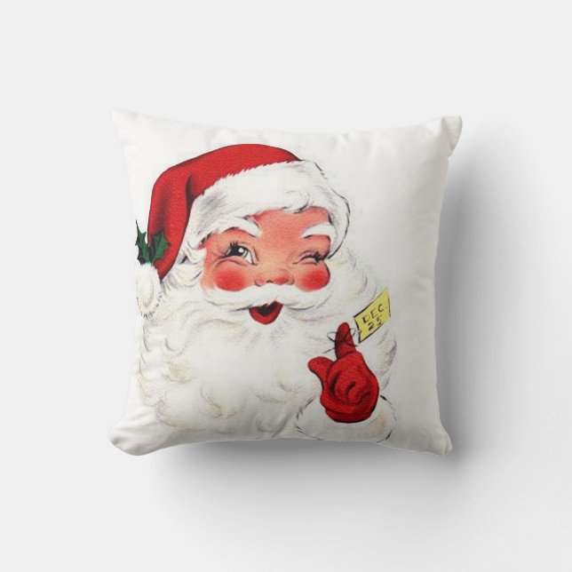 Rétro classique vintage de coussin du père noël (Recto)