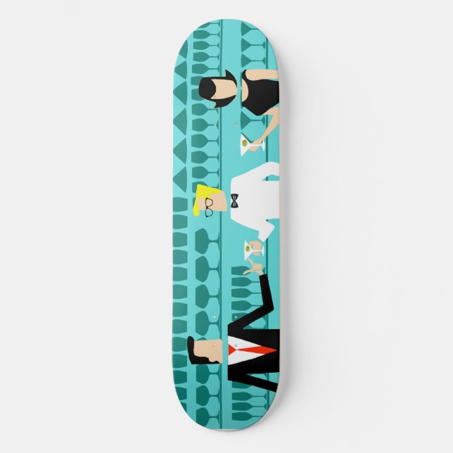 Retro Cocktail Lounge Skateboard (Recto)