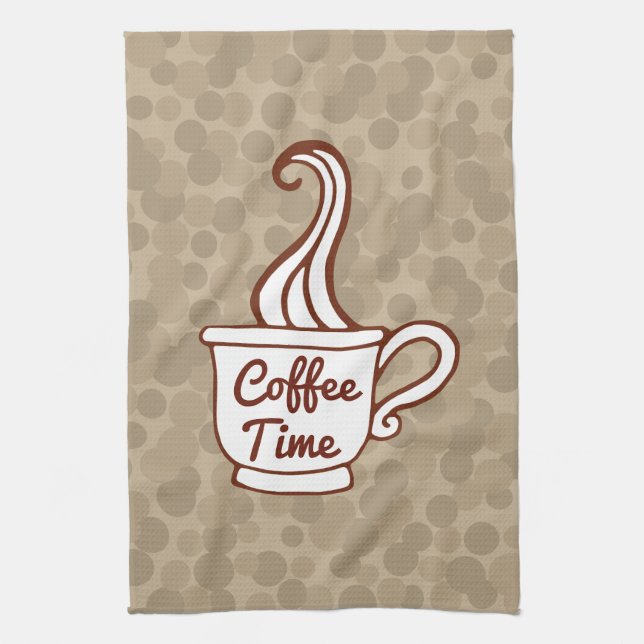 Retro Coffee Cup Diner Cuisine Serviette Cadeau (Vertical)