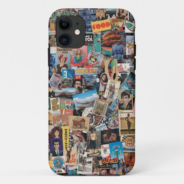 Retro Collage Art Coque mobile (Dos)