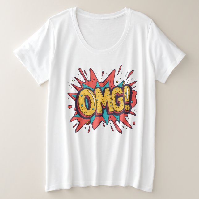 Retro Comic "OMG !" Pop Art Streetwear Tee (Design devant)