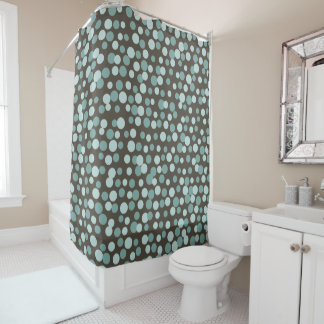 Rétro Cool Brown Aqua Salle de bain rideau de douc