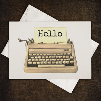 Retro Cool Typewriter 1960s Hello Keeping in Touch