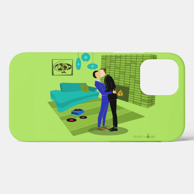 Retro Couple Gay dans Love iPhone / coque ipad (Verso (horizontal))